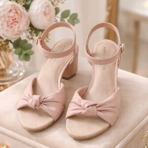 Anne Klein Blush Pink Knotted Sandals